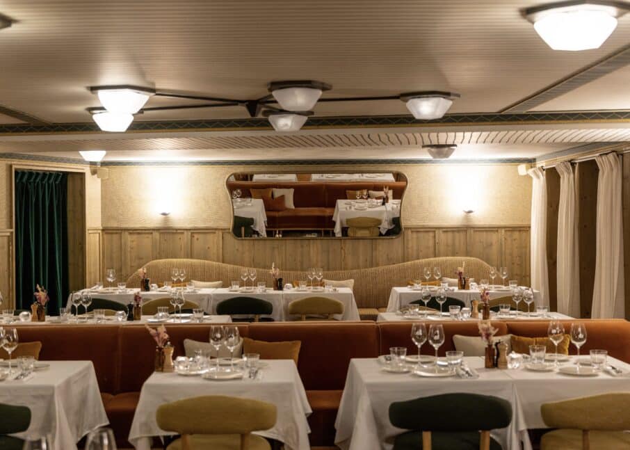 Interieur restaurant Biancaneve Le Coucou Cedou